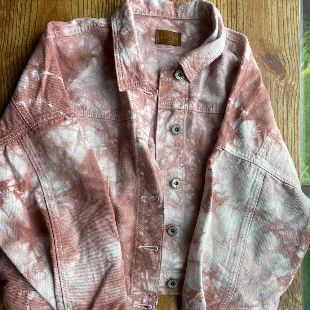 Pink Tie Dye Jean Jacket